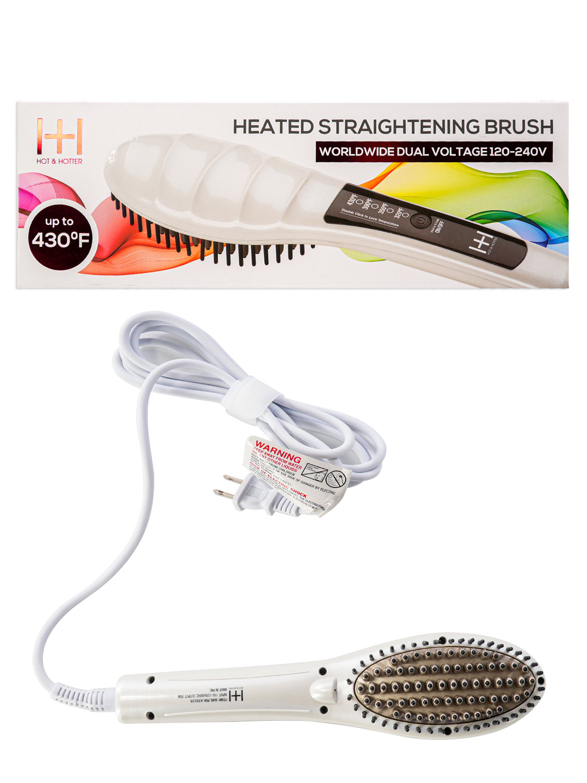 ANNIE #5948 HEATED STRIGHTENING BRUSH WHITE - PCS