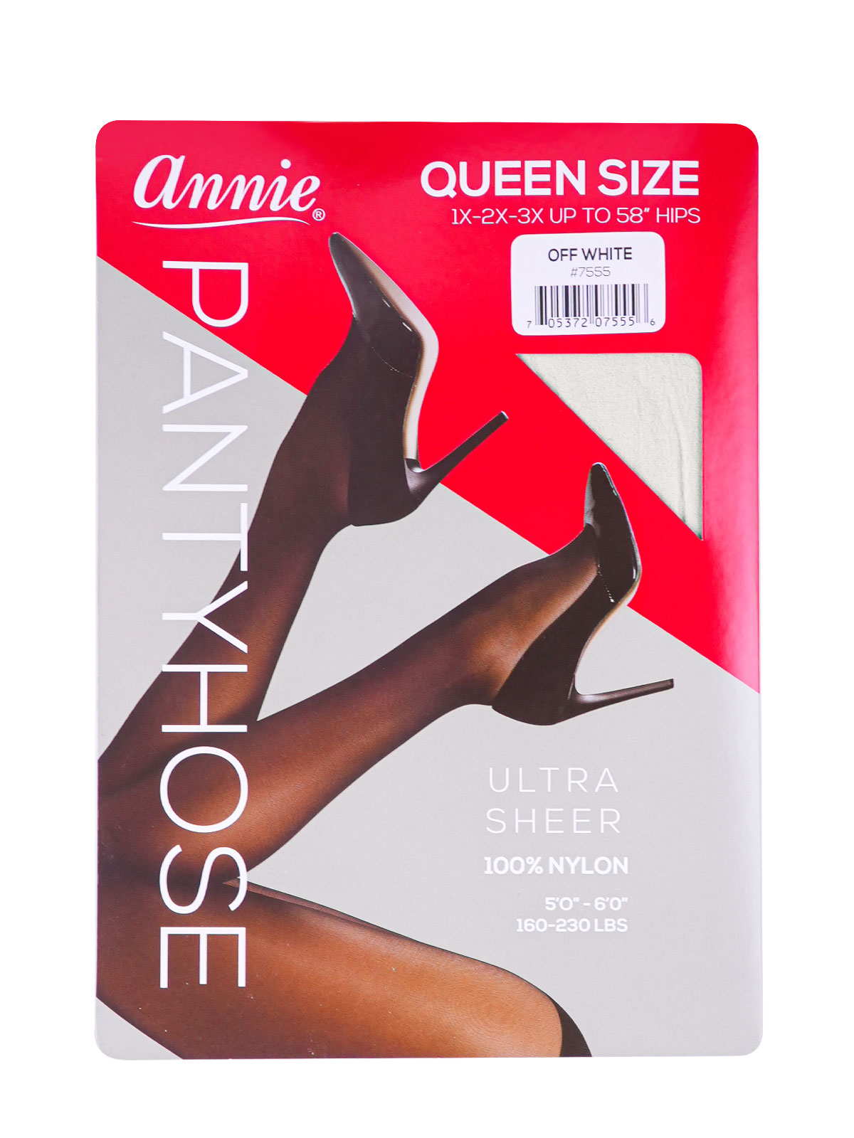 QUEEN SIZE PANTYHOSE (OFF WHITE: 6PCS/PACK) - PACK
