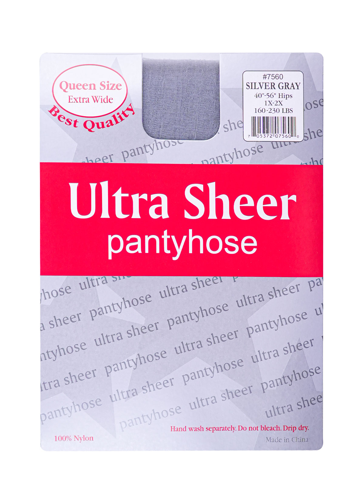QUEEN SIZE PANTYHOSE (SILVER GRAY: 6PCS/PACK) - PACK