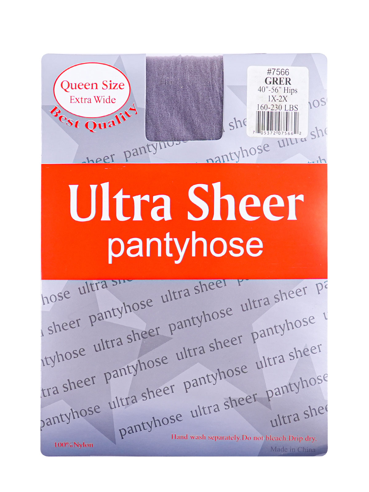 QUEEN SIZE PANTYHOSE (GRAY: 6PCS/PACK) - PACK