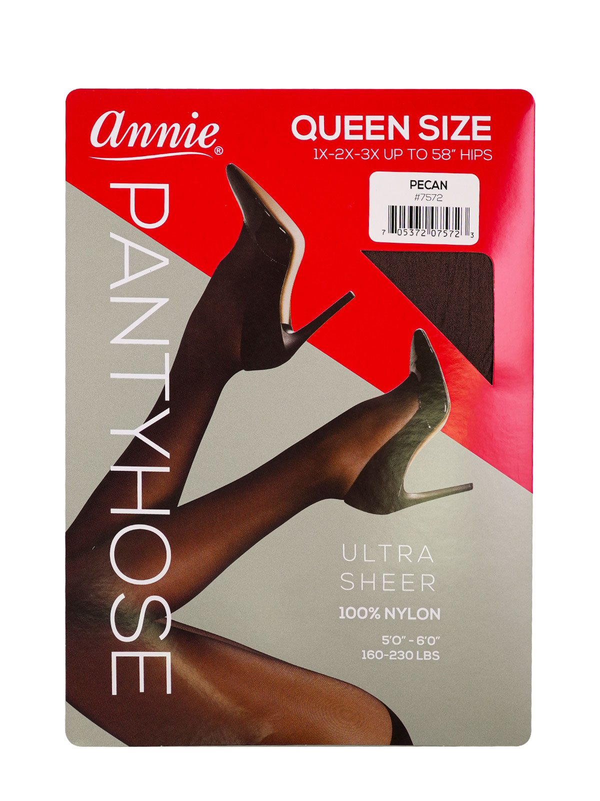 QUEEN SIZE PANTYHOSE (PECAN:6PCS/PACK) - PACK