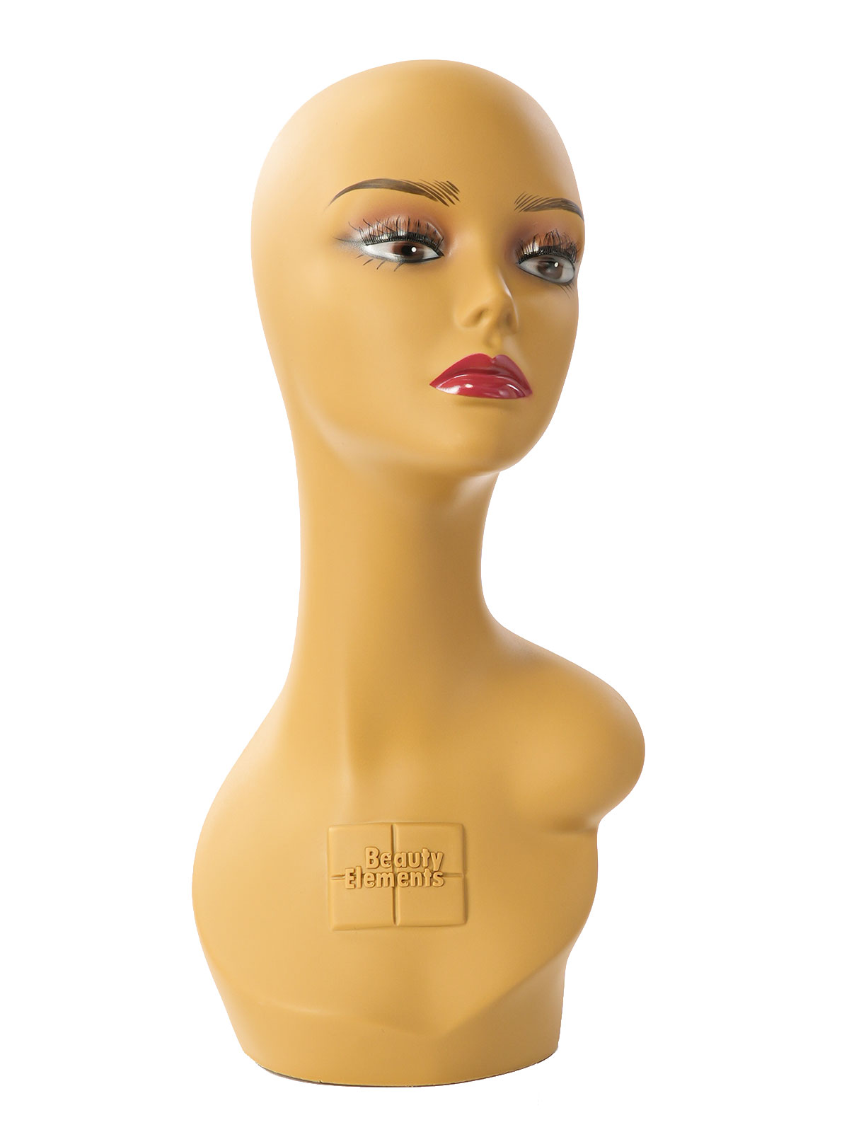 RUBBER MANNEQUIN WITHOUT WIG CAP-TAN - 4 PCS/BOX