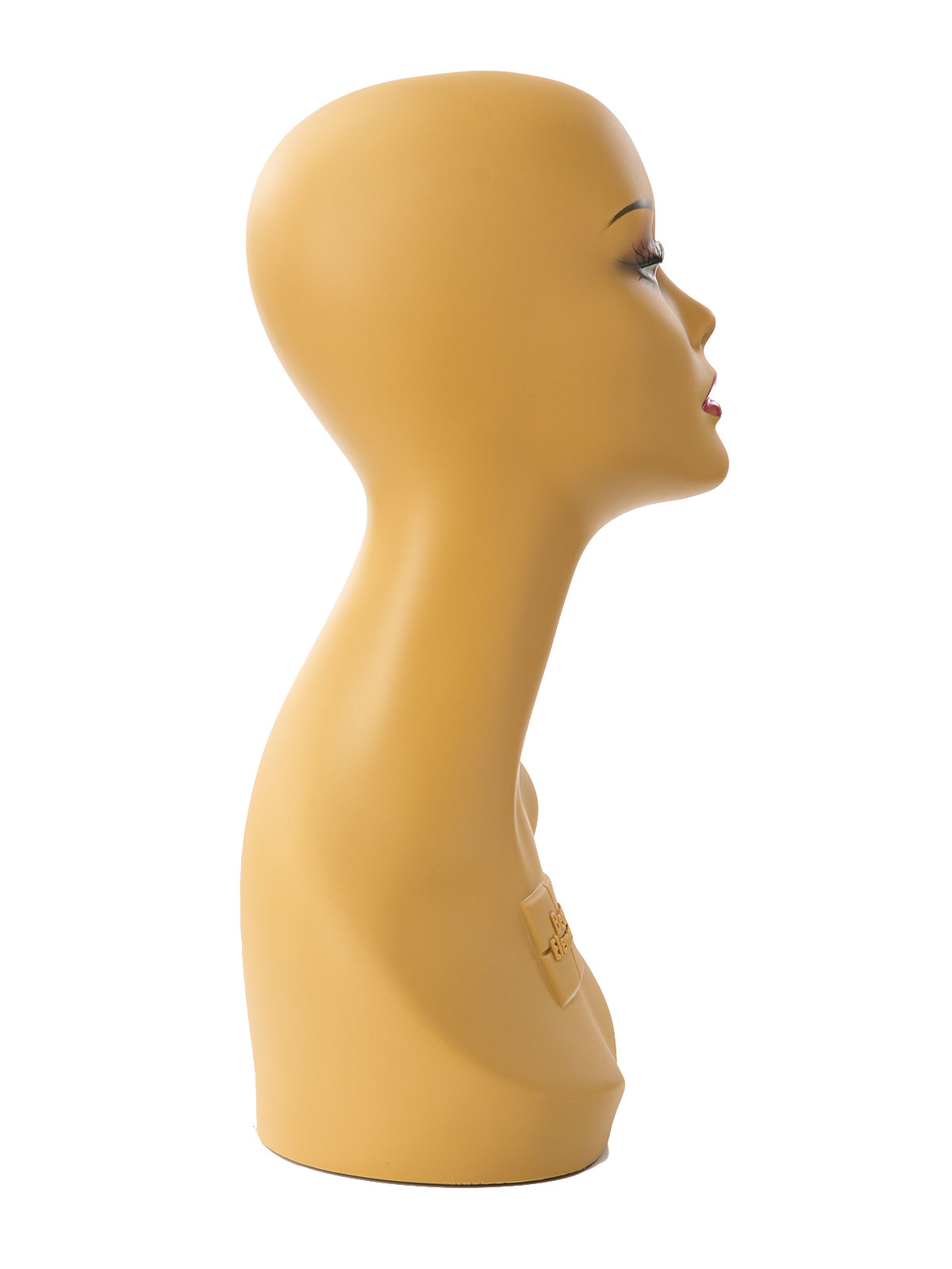 RUBBER MANNEQUIN WITHOUT WIG CAP-TAN - 4 PCS/BOX
