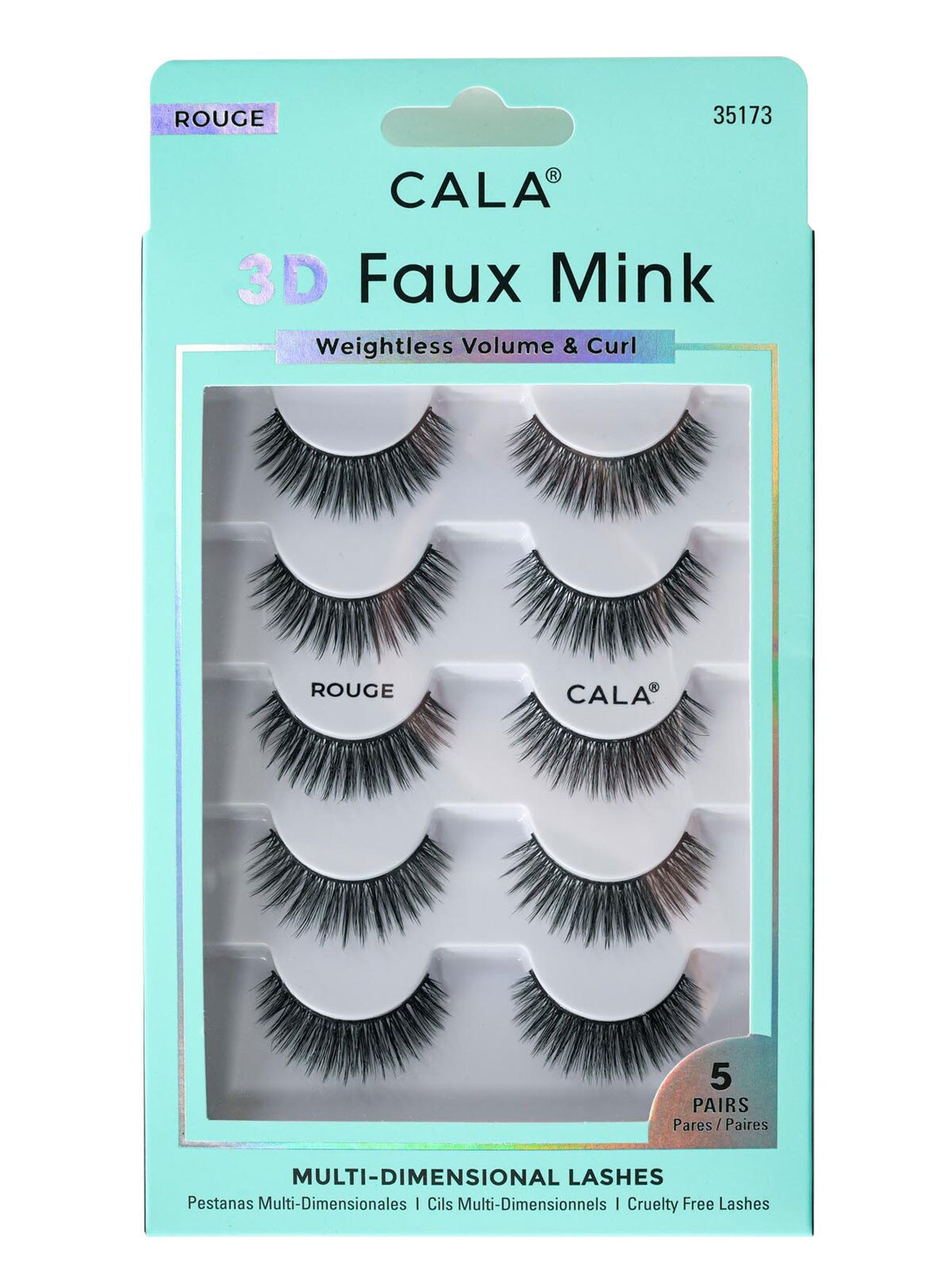 Cala - Rogue - 3D Faux Mink - Multi-dimensional Lashes - weightless volume and curl - 5 pairs