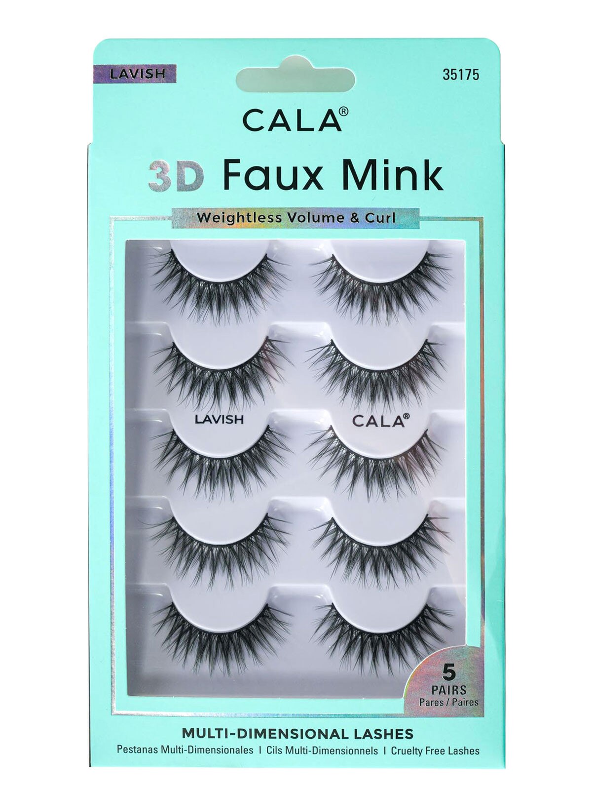 Cala - Lavish - 3D Faux Mink - Multi-dimensional Lashes - weightless volume and curl - 5 pairs