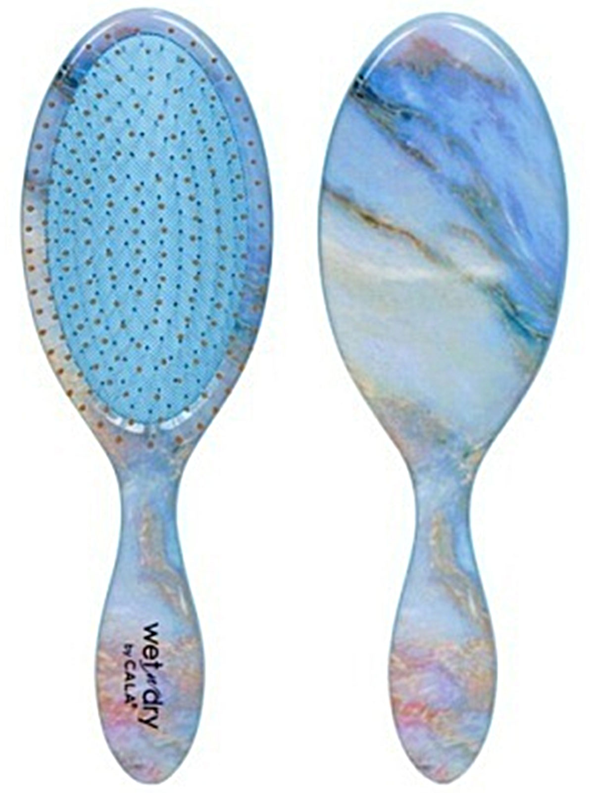CALA #66809 WET-N-DRY HAIR BRUSH-COLOR MARBLE- 6PCS/BOX