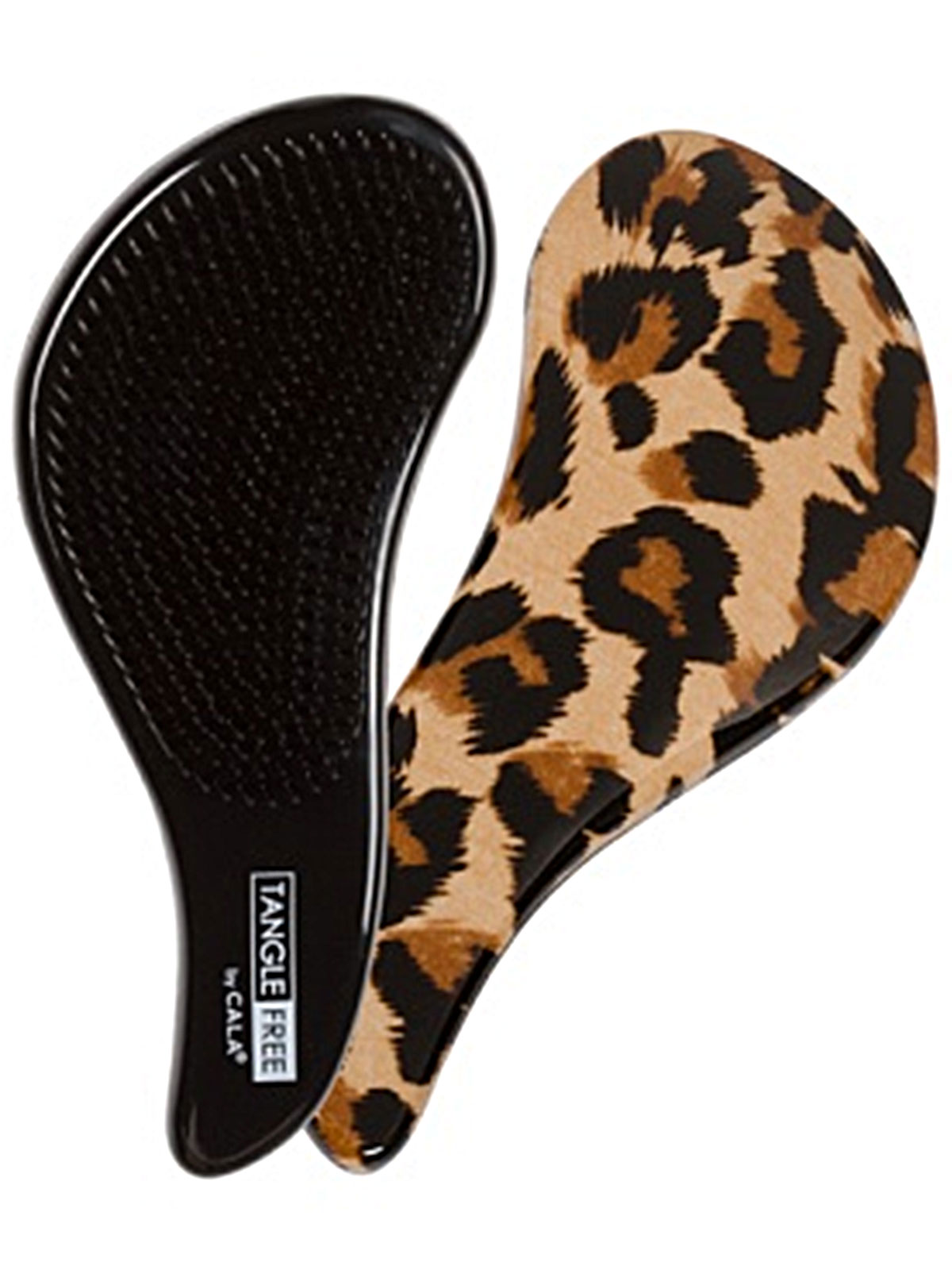 CALA #66871 TANGLE FREE HAIR BRUSH-CHEETAH- 6PCS/BOX