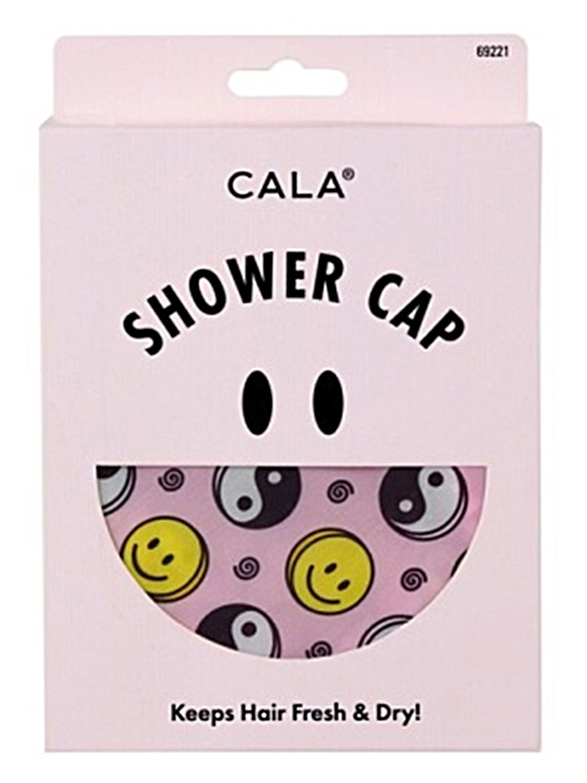 CALA #69221 SHOWER CAP (YIN & YANG)- 6PCS/PK