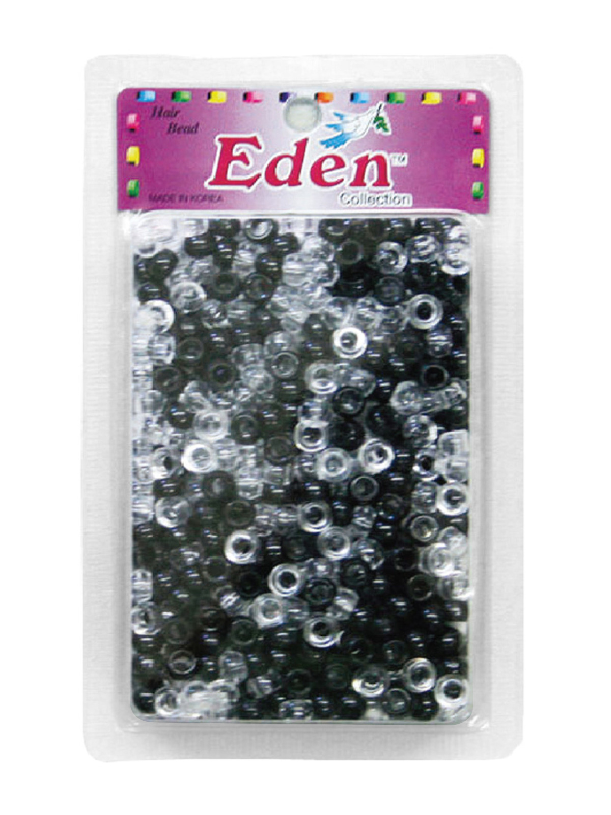 BR2 ROUND BEAD (200 PCS) (DZ SUBITEM OF) - BLACK CLEAR