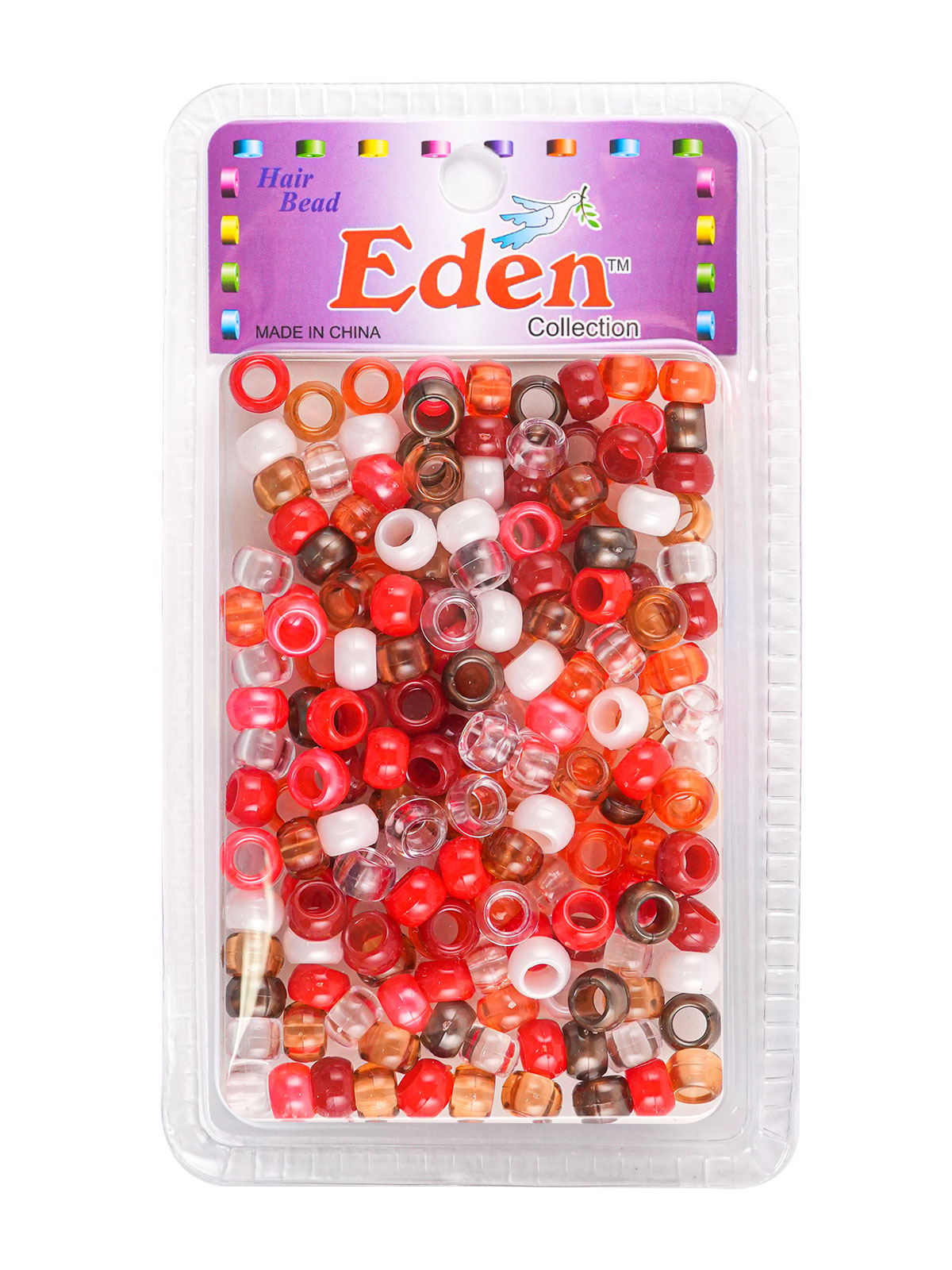BR2 ROUND BEAD (200 PCS) (DZ SUBITEM OF) - RED BURGUNDY MIX