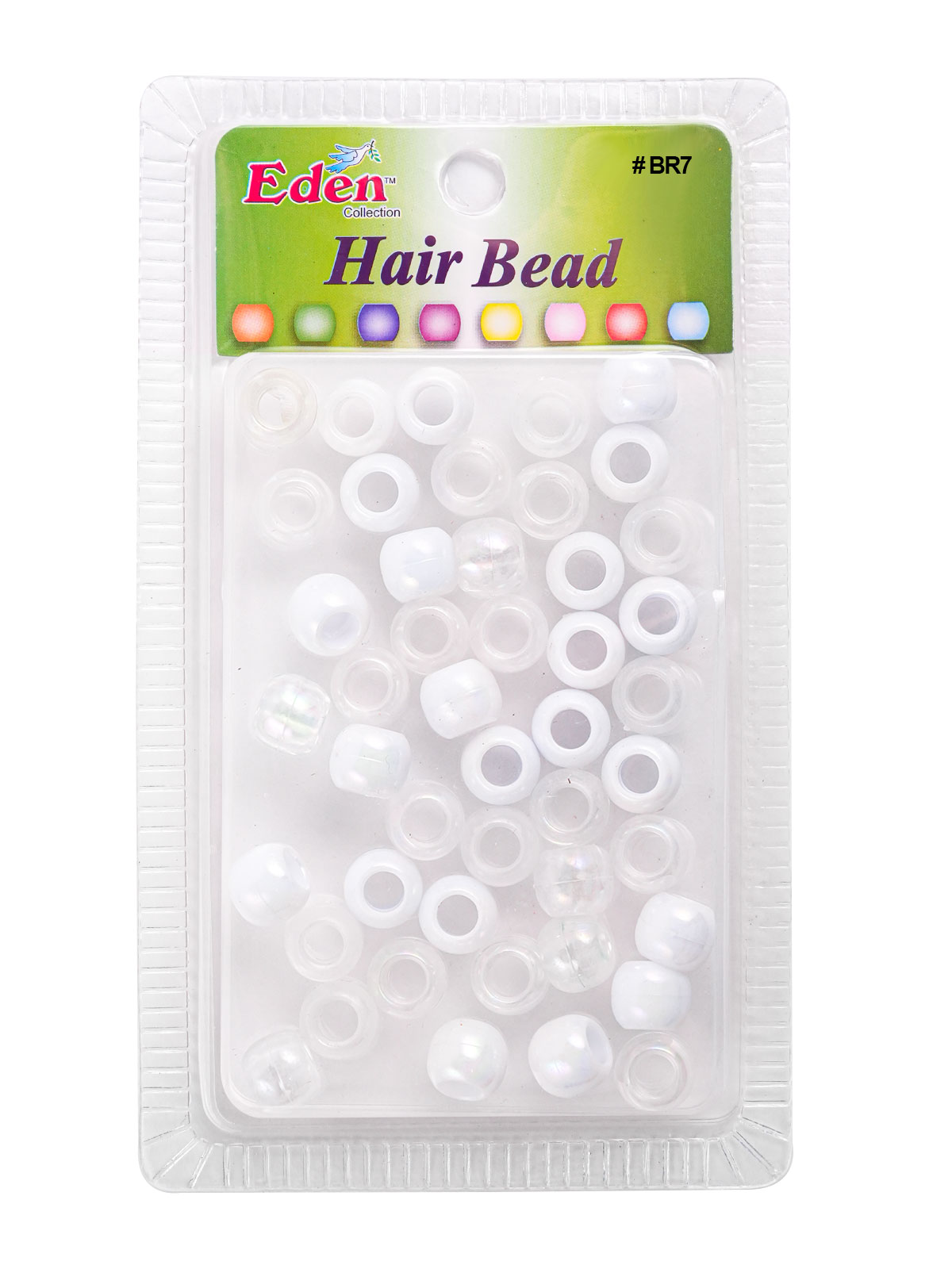 BR7 BIG ROUND BEAD (FASHION) DZ - CLEAR/WHITE AB