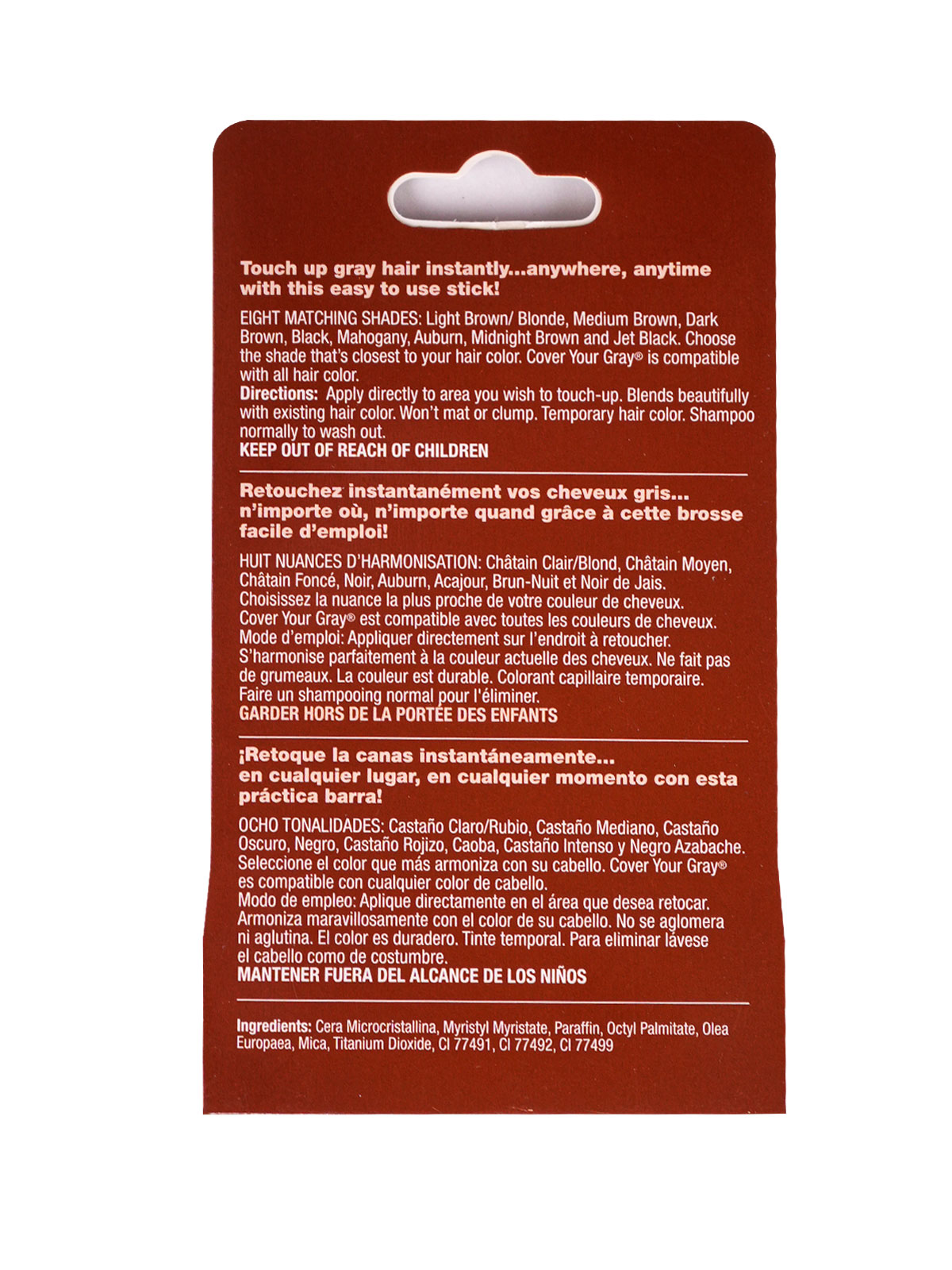 COVER YOUR GRAY "STICK" (MED.BROWN) - PC