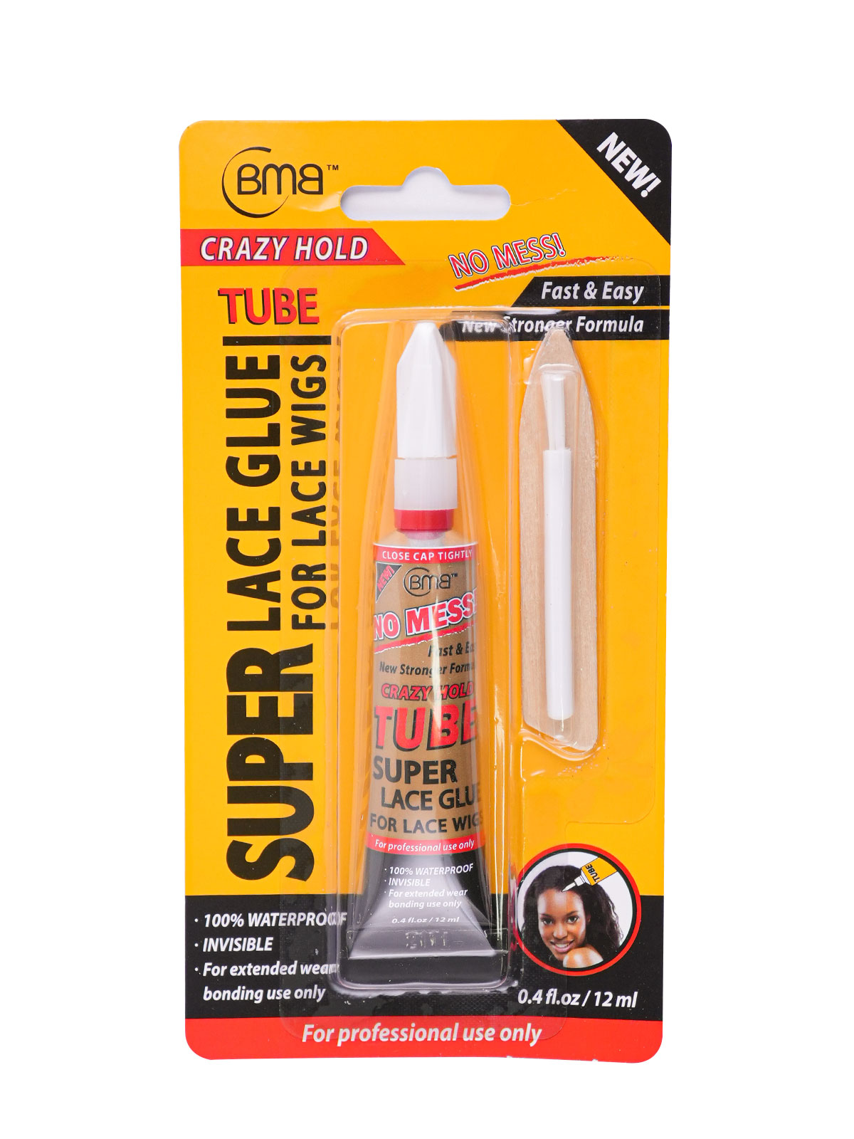 BMB SUPER LACE GLUE (CRAZY HOLD TUBE-BLISTER)0.4OZ - DZ