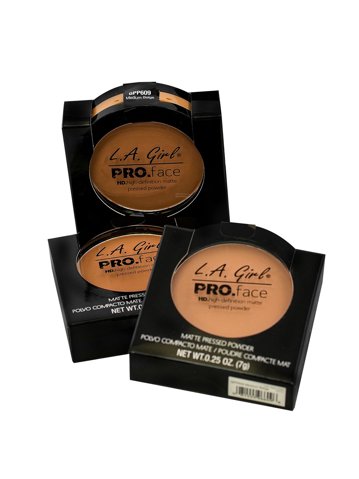 LA GIRL #GPP HD PRO FACE PRESSED POWDER (GPP609, MEDIUM BEIGE) - 3 PCS/PK