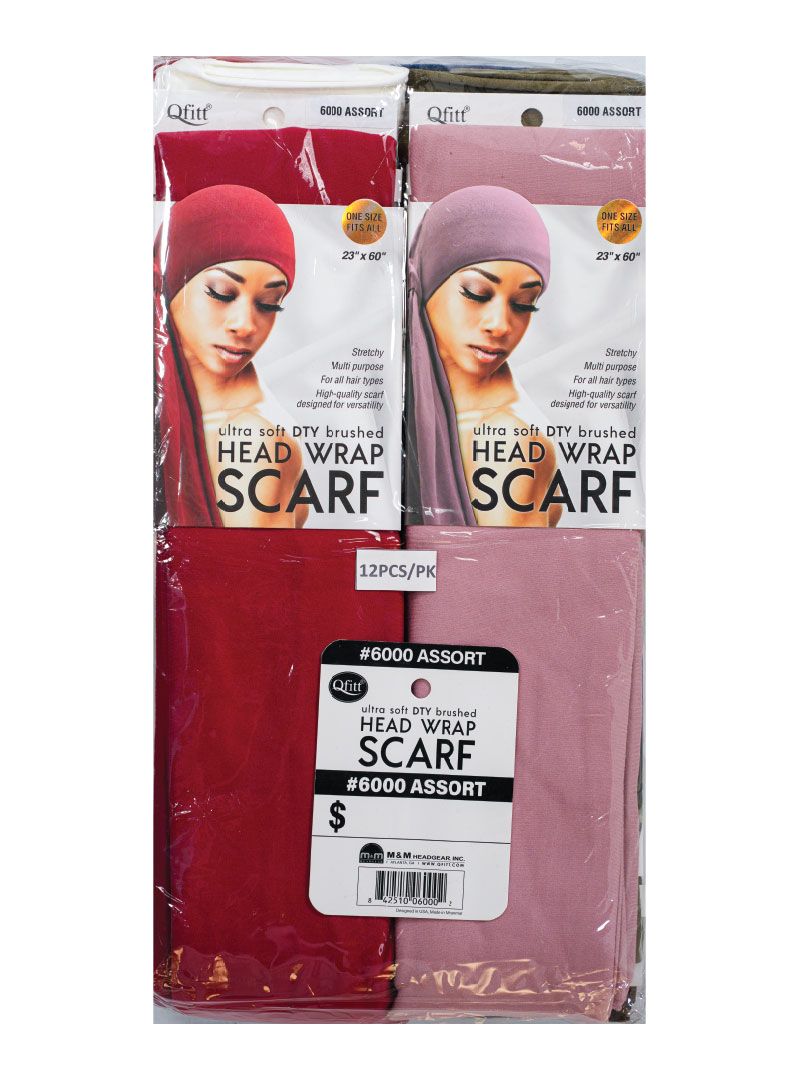 Q-FITT #6000 DTY BRUSHED SCARF (ASSORT) - DZ