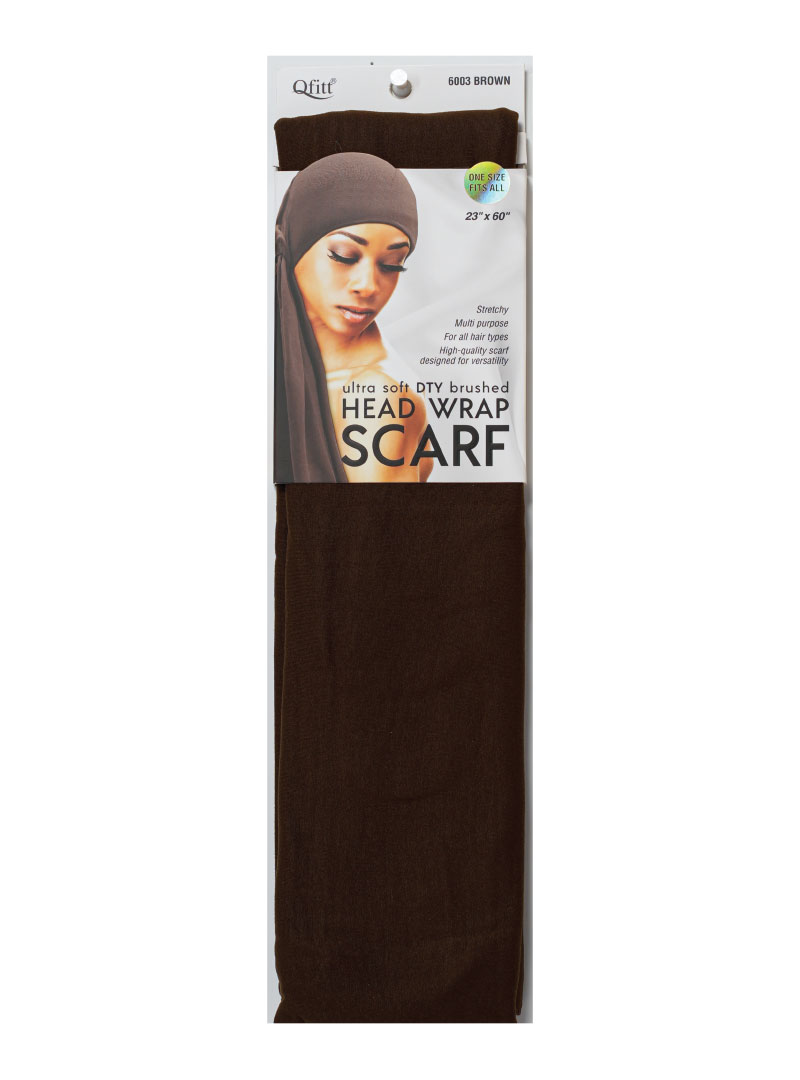 Q-FITT #6003 DTY BRUSHED SCARF (BROWN,3PC/PACK) - PK
