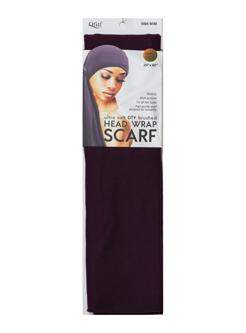 Q-FITT #6004 DTY BRUSHED SCARF (WINE,3PC/PACK) - PK