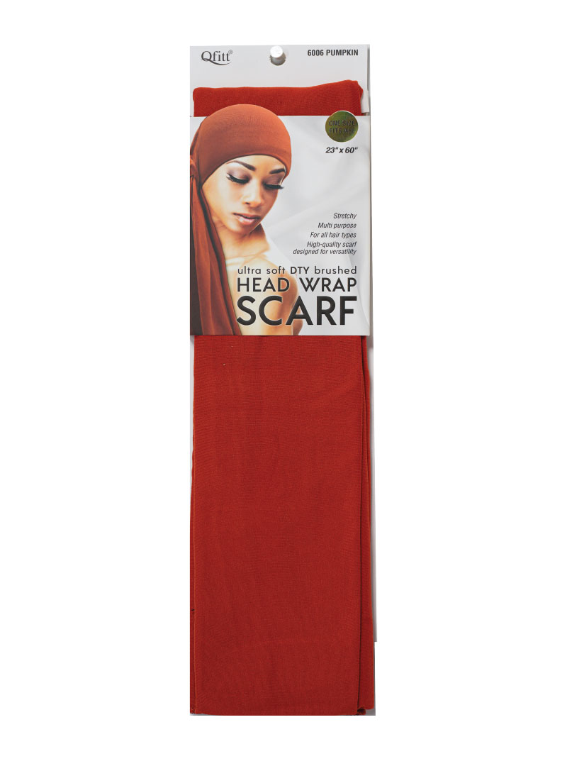 Q-FIT #6006 DTY BRUSHED SCARF (PUMPKIN,3PC/PACK)-PK