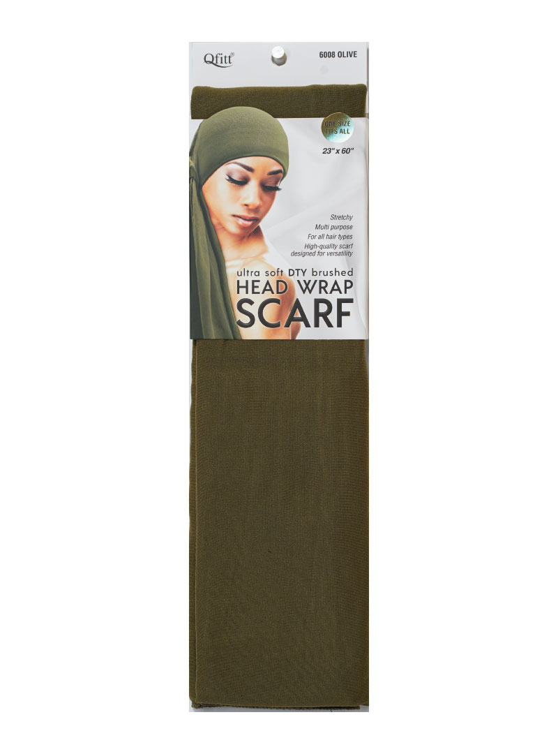 Q-FIT #6008 DTY BRUSHED SCARF (OLIVE,3PC/PACK)-PK