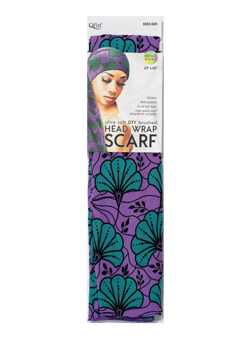 Q-FIT #6038 DTY BRUSHED SCARF ANKARA (PURPLE,3PC/PACK)-PK