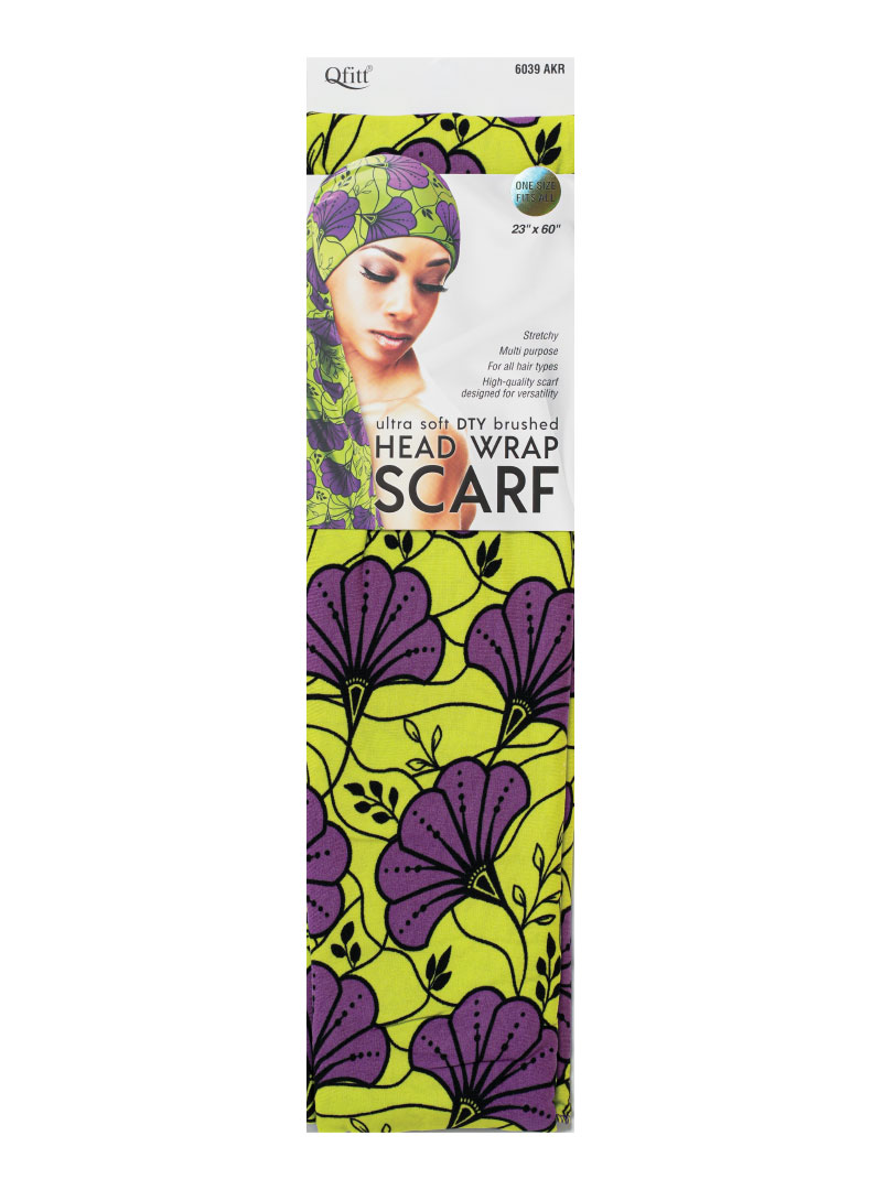 Q-FIT #6039 DTY BRUSHED SCARF ANKARA (GREEN,3PC/PACK)-PK
