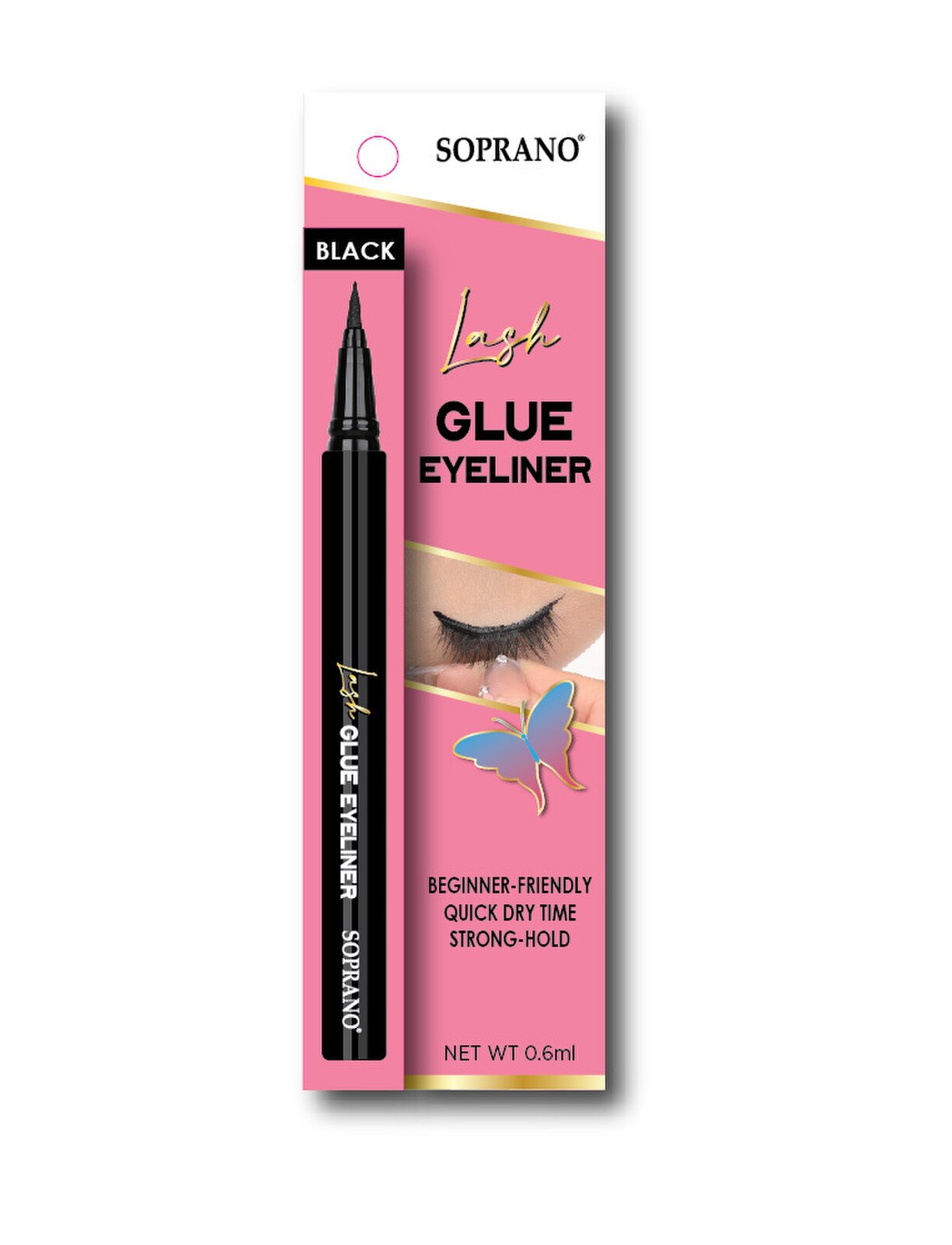 SOPRANO EYELASH TUBE GLUE-BLACK (6pc/pk)